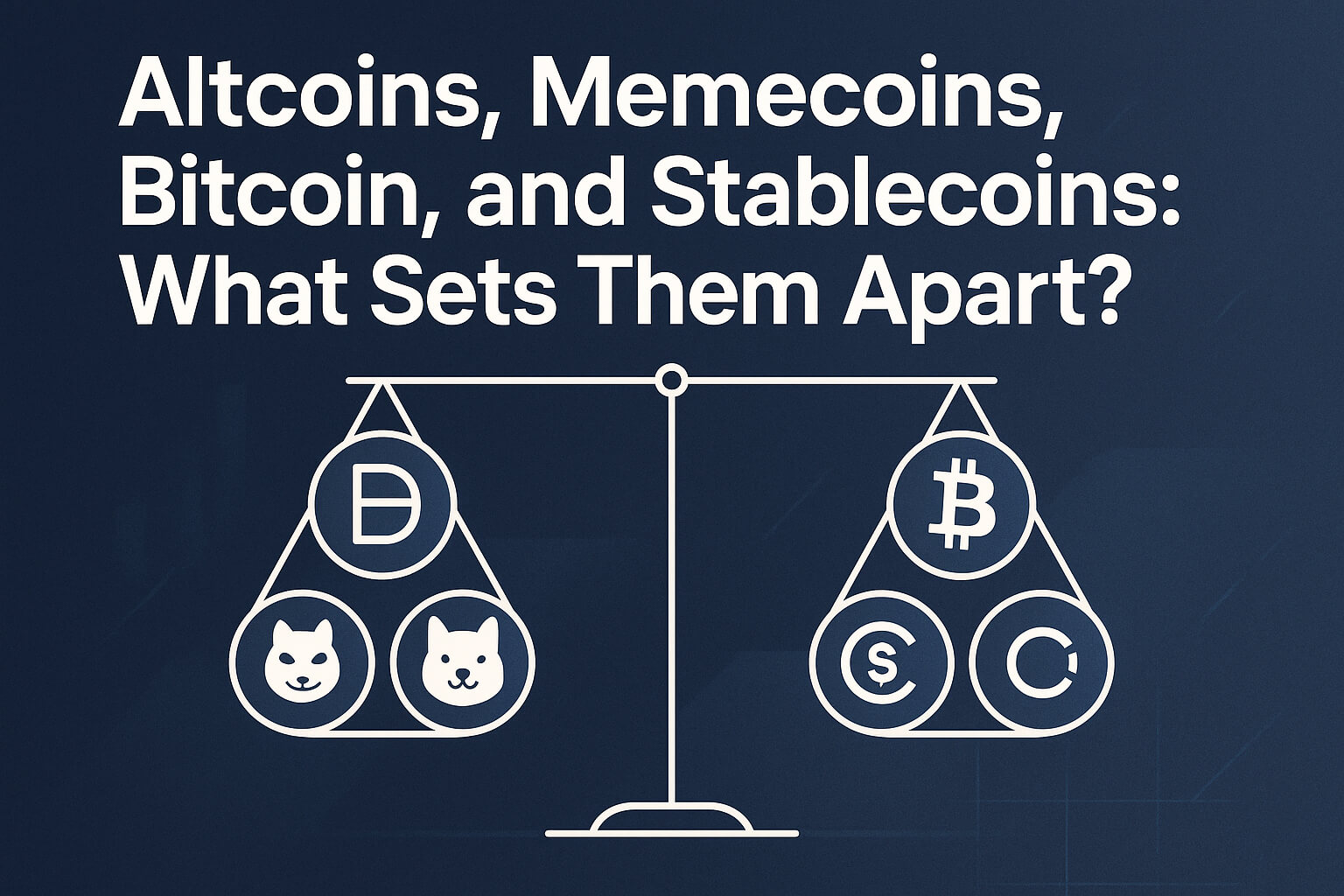 Altcoins, Memecoins, Bitcoin, and Stablecoins